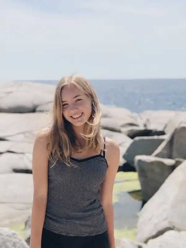 Abby spending time outdoors, reflecting her calm and down-to-earth approach