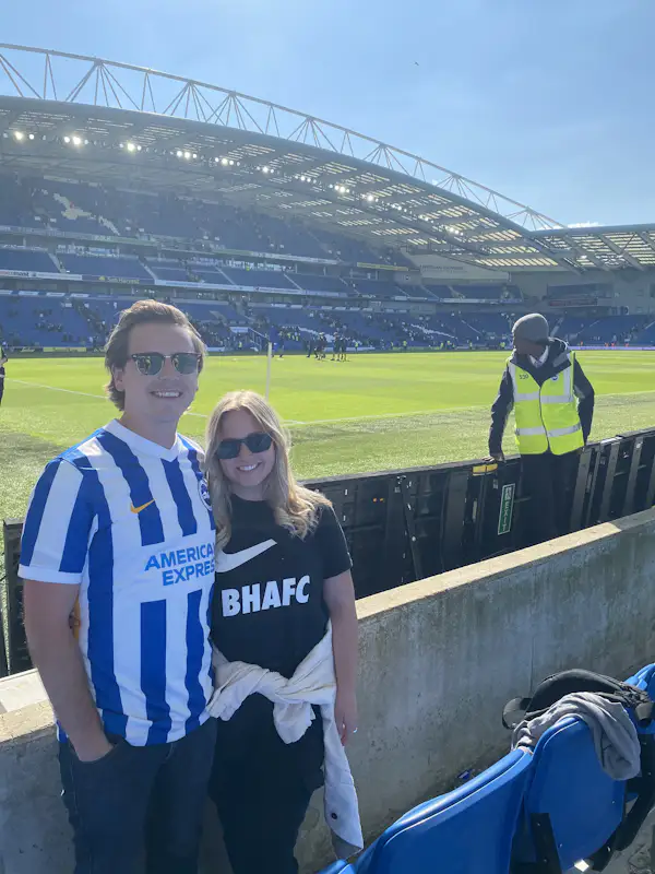 Spent 8 months living in Brighton, England, here I am at a football match!