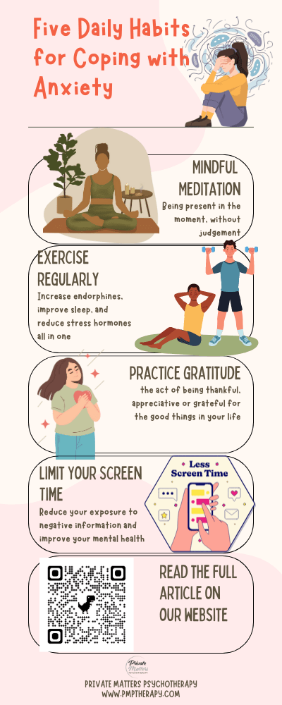 Coping Habits for Anxiety - infographic